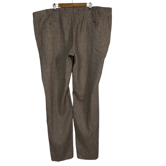Joseph Abboud Heritage Leomaster 100% Linen Dress Pants Size 52 Raw Hem NWT - Picture 3 of 7